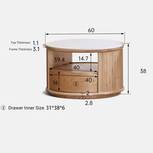 Anders Natural Solid Ash Coffee Table Set Design Three