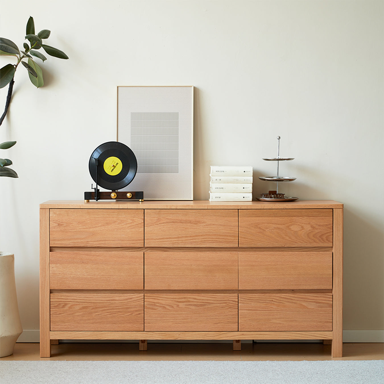 Humbie Natural Solid Oak Chest of 9 Drawers