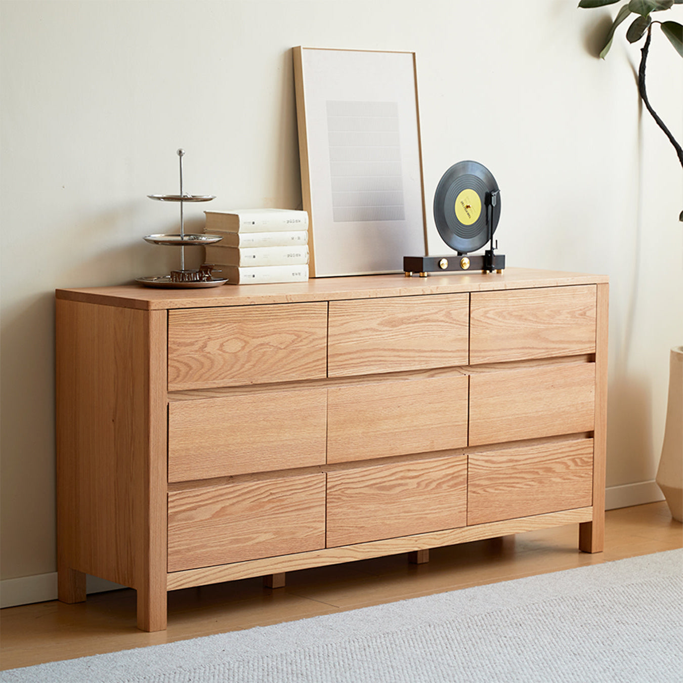 Humbie Natural Solid Oak Chest of 9 Drawers