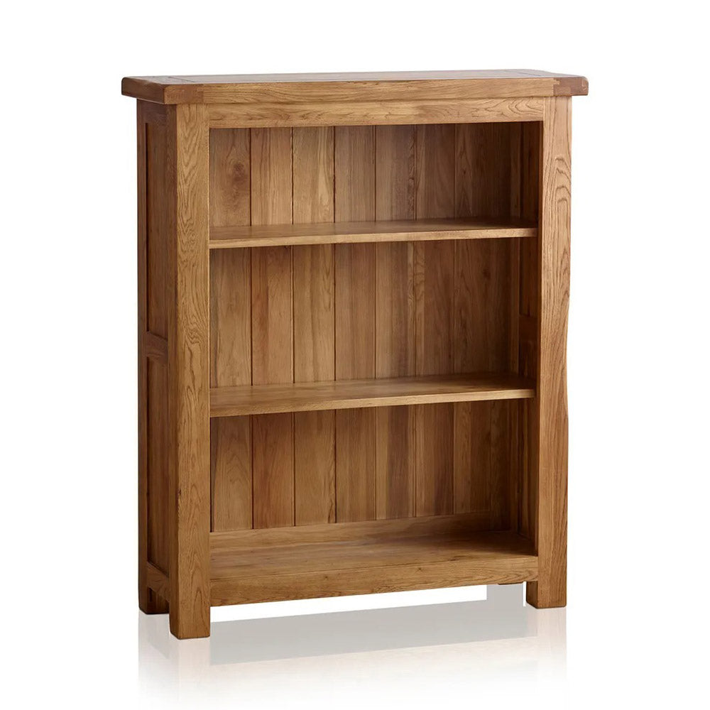 Rustic Country Solid Oak Small Bookcase