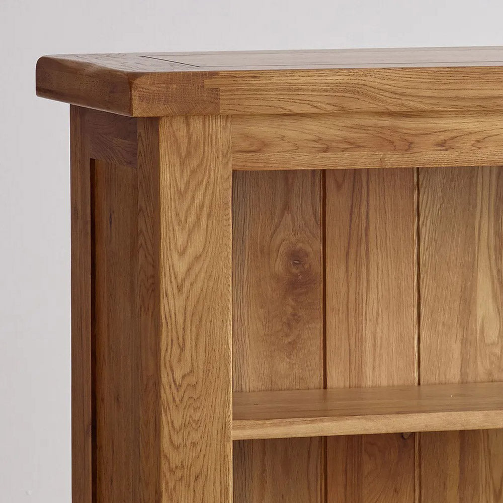 Rustic Country Solid Oak Small Bookcase