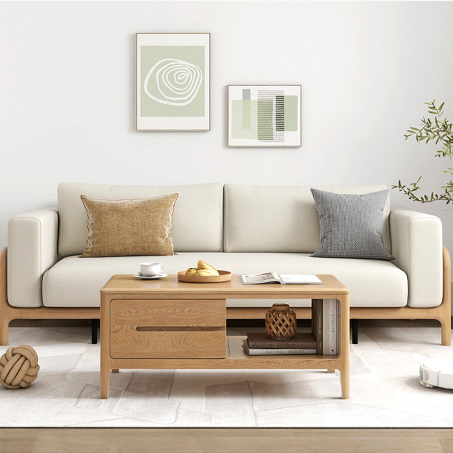 Seattle Natural Solid Oak Coffee Table