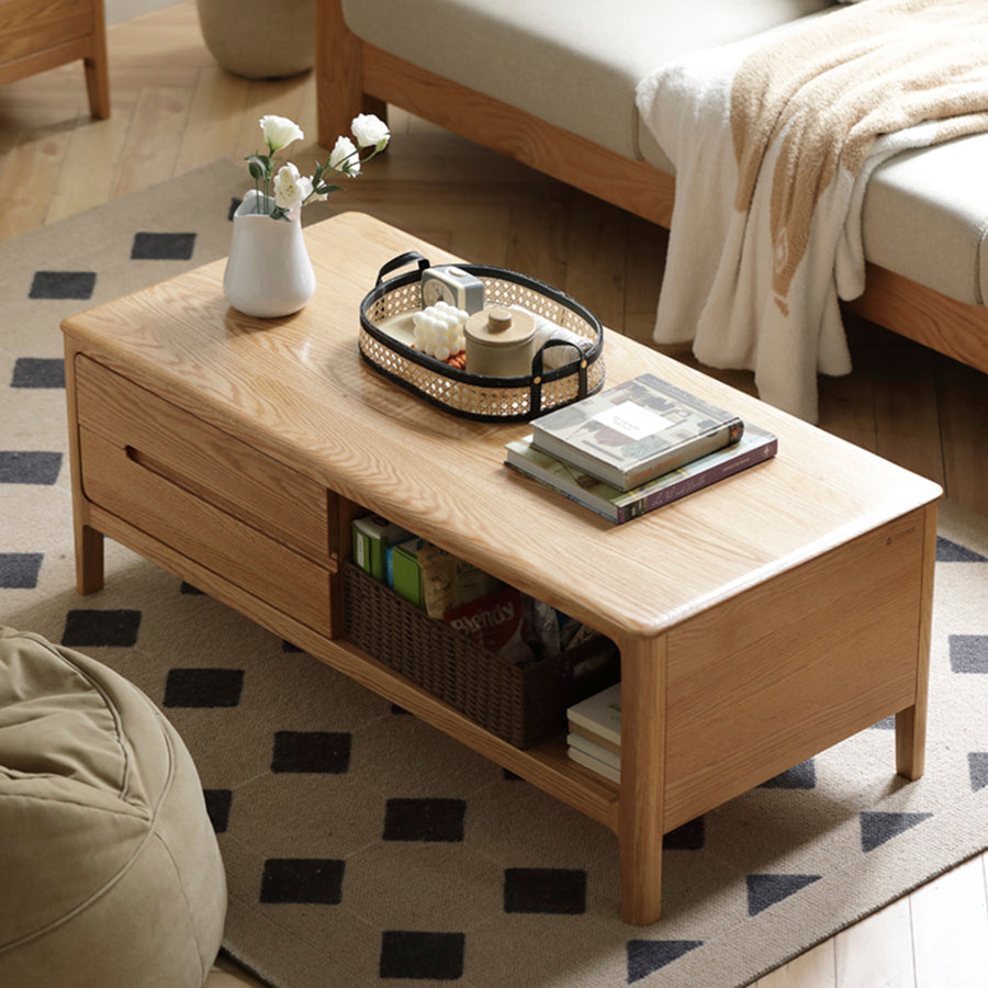 Seattle Natural Solid Oak Coffee Table