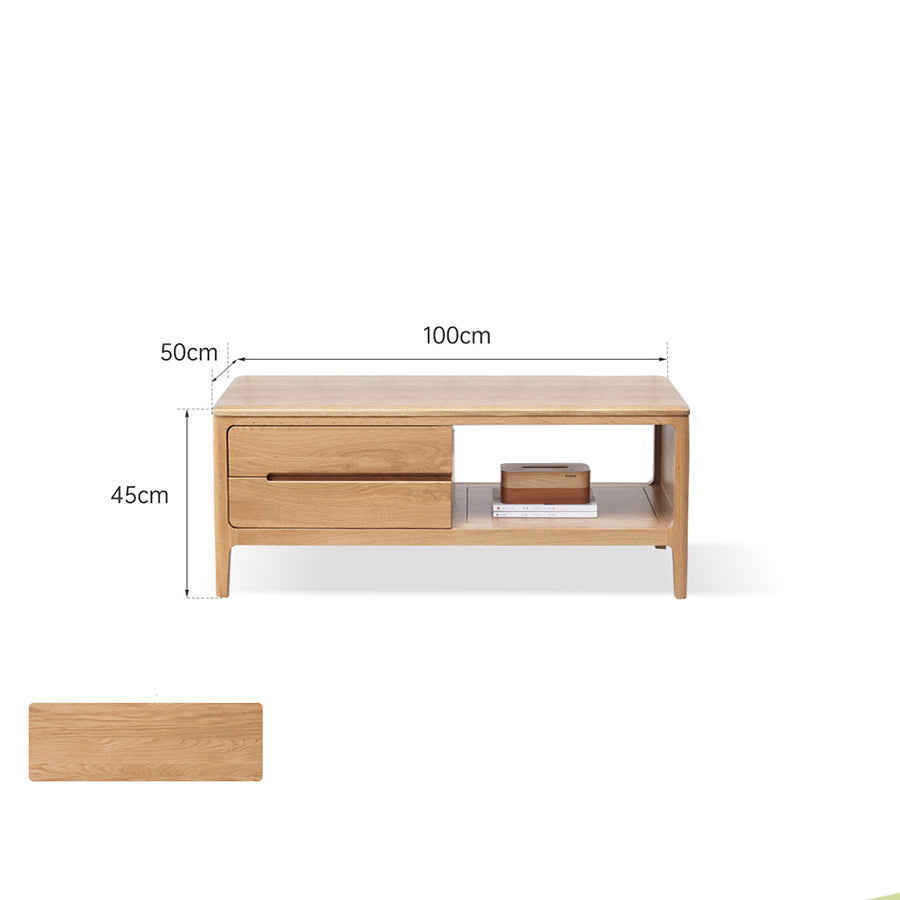 Seattle Natural Solid Oak Coffee Table