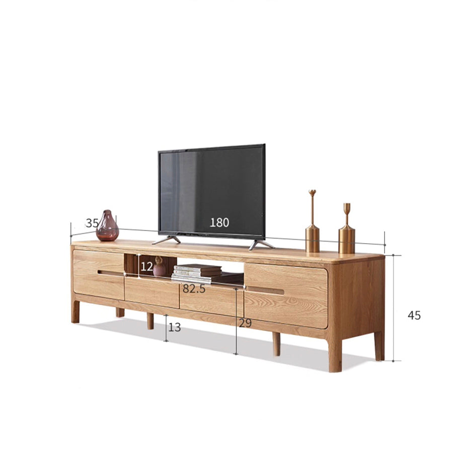 Seattle Natural Solid Oak Entertainment Unit