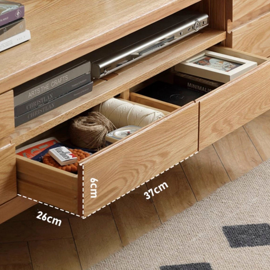 Seattle Natural Solid Oak Entertainment Unit