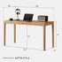 Seattle Natural Solid Oak Writing Desk