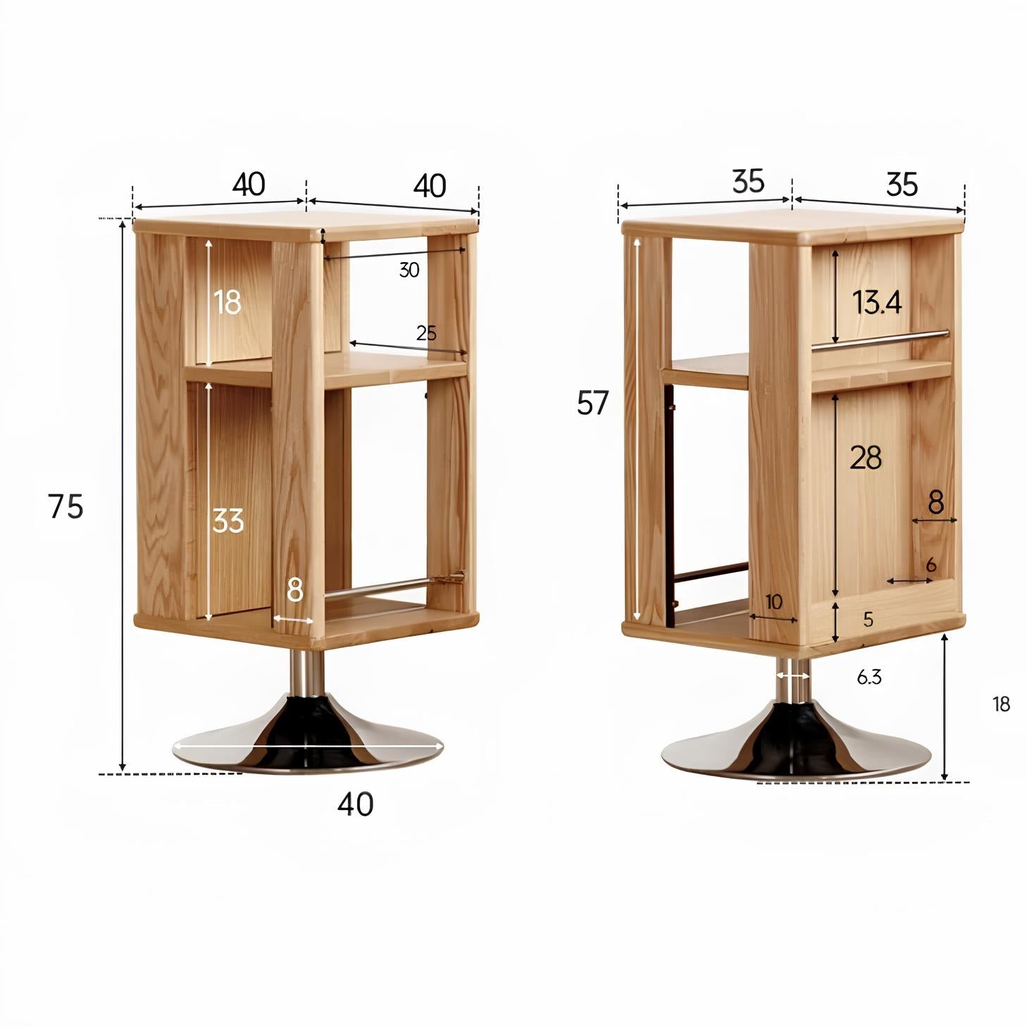 Aarhus Solid Oak Turning Side Table | Oak Furniture Store