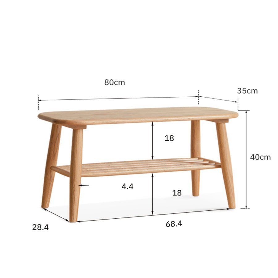 Achim Natural Solid Oak Shoe Bench | Oak Furniture Store