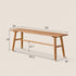 Acuto Natural Solid Cherry Dining Bench
