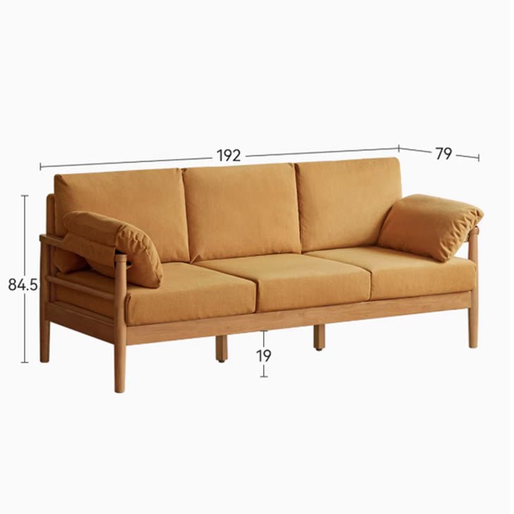 Akita Solid Rubber Wood Sofa - Oak Furniture Store