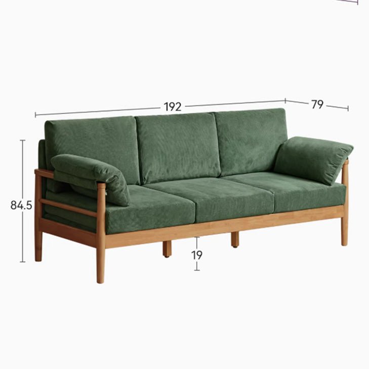 Akita Solid Rubber Wood Sofa - Oak Furniture Store