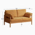 Akita Solid Rubber Wood Sofa - Oak Furniture Store
