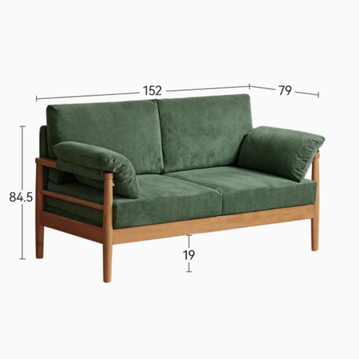 Akita Solid Rubber Wood Sofa - Oak Furniture Store
