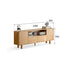Alia Natural Solid Oak Tall Entertainment Unit