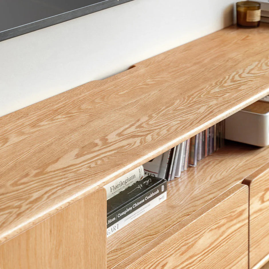 Alia Natural Solid Oak Tall Entertainment Unit