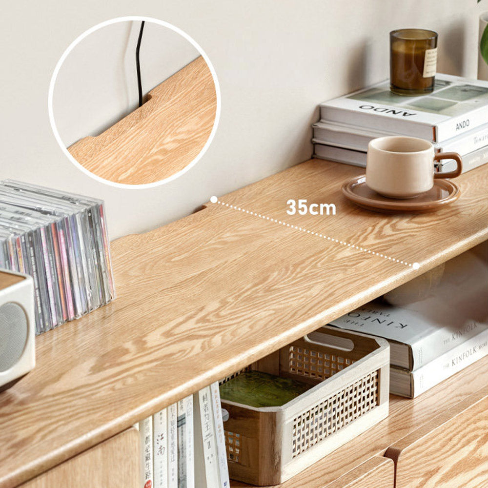 Alia Natural Solid Oak Tall Entertainment Unit