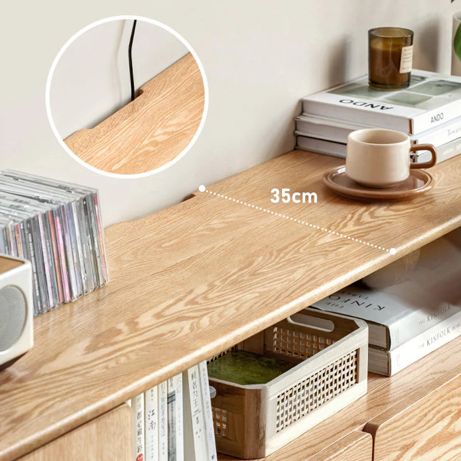 Alia Natural Solid Oak Tall Entertainment Unit