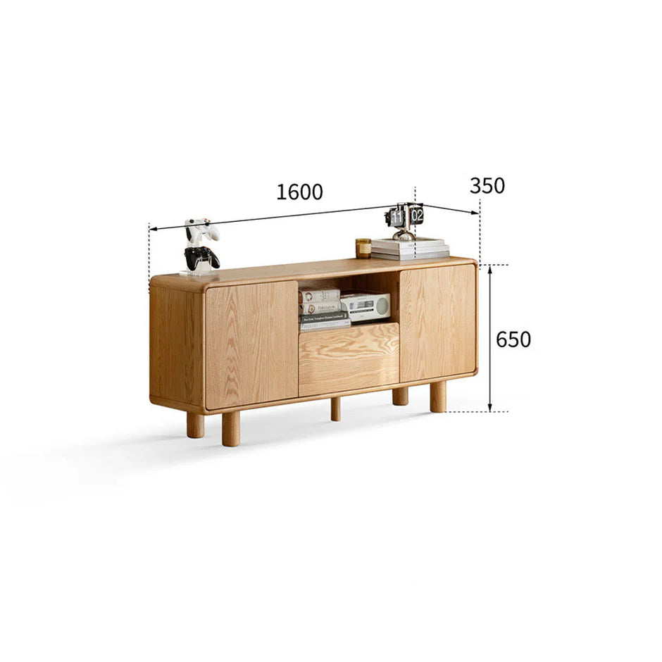Alia Natural Solid Oak Tall Entertainment Unit