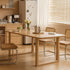 Ancona Natural Solid Ash Rectangular-Leg Dining Table