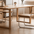 Ancona Natural Solid Ash Rectangular Leg Dining Table with rounded timber legs and natural finish