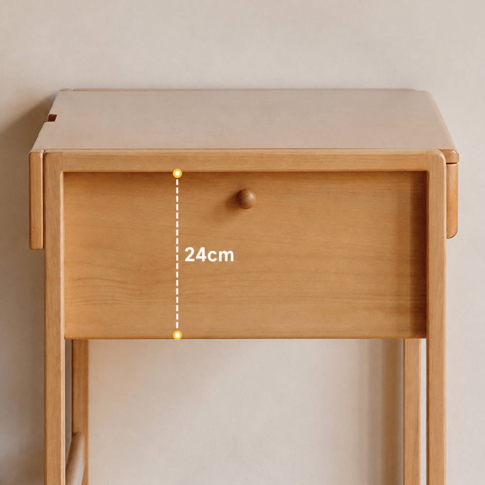 Ancona Natural Solid Beech Desk with Hutch