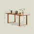 Ancona Natural Solid Cherry Rectangular-Leg Dining Table