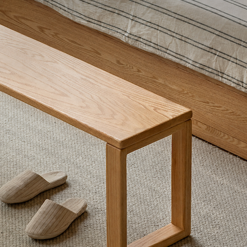 Ancona Natural Solid Oak Dining Bench