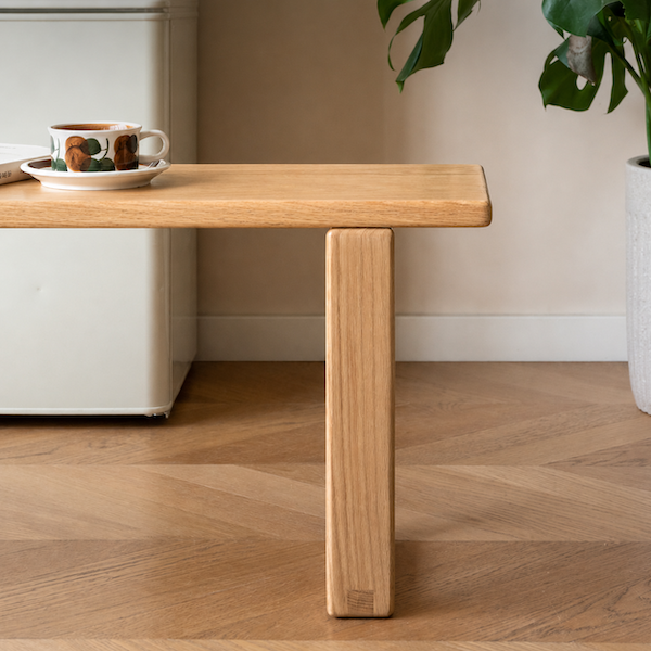 Ancona Natural Solid Oak Dining Bench