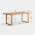 Ancona Natural Solid Oak Rectangular-Leg Dining Table