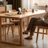 Ancona Natural Solid Oak Rectangular-Leg Dining Table