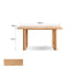 Ancona Natural Solid Oak Rectangular-Leg Dining Table