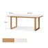 Ancona Natural Solid Oak Rectangular-Leg Dining Table with Ceramic Top