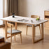 Ancona Natural Solid Oak Rectangular-Leg Dining Table with Ceramic Top