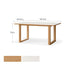 Ancona Natural Solid Oak Rectangular-Leg Dining Table with Ceramic Top