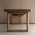 Ancona Natural Solid Walnut Rectangular-Leg Dining Table