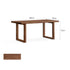 Ancona Natural Solid Walnut Rectangular-Leg Dining Table