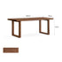 Ancona Natural Solid Walnut Rectangular-Leg Dining Table