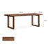 Ancona Natural Solid Walnut Rectangular-Leg Dining Table