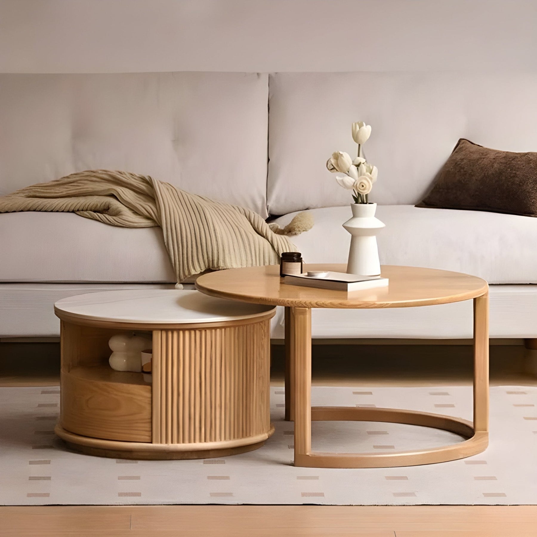 Anders Solid Ash Coffee Table Set Design 3 – Oak Furniture Store Australia