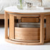 Anders Natural Solid Oak Coffee Table Set | round coffee table blocks with marble top for NZ living room |Oak Furniture Store