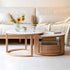 Anders Natural Solid Oak Coffee Table Set | round coffee table blocks with marble top for NZ living room |Oak Furniture Store