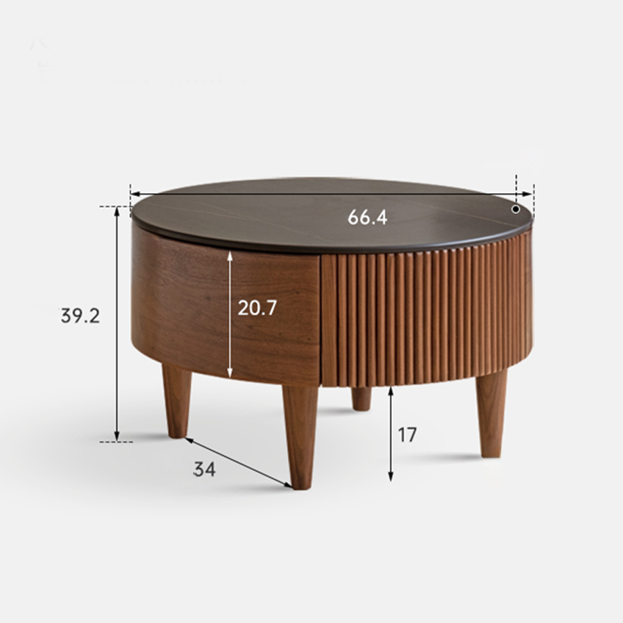 Anders Natural Solid Walnut Coffee Table Set