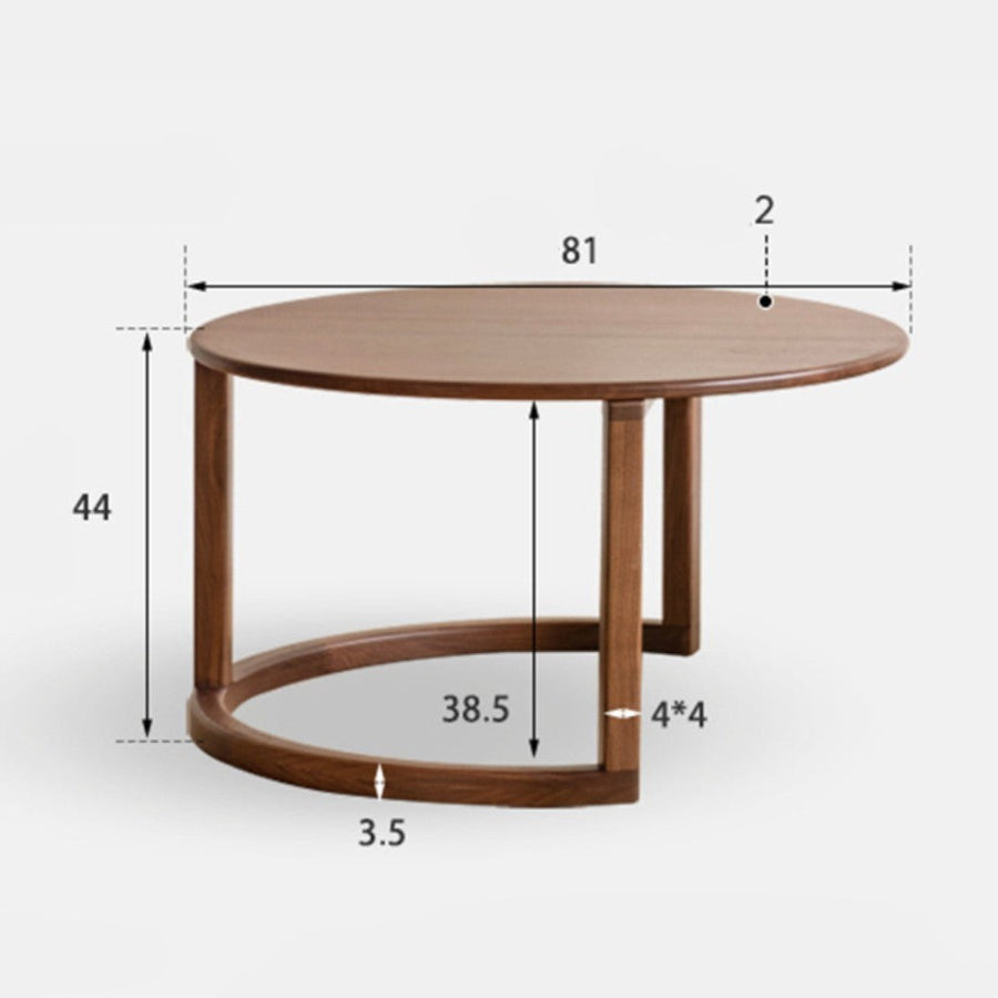 Anders Natural Solid Walnut Coffee Table Set