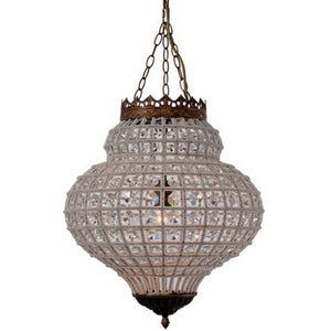 Antique Brass Finish Pendant Light RRL4045 - Oak Furniture Store