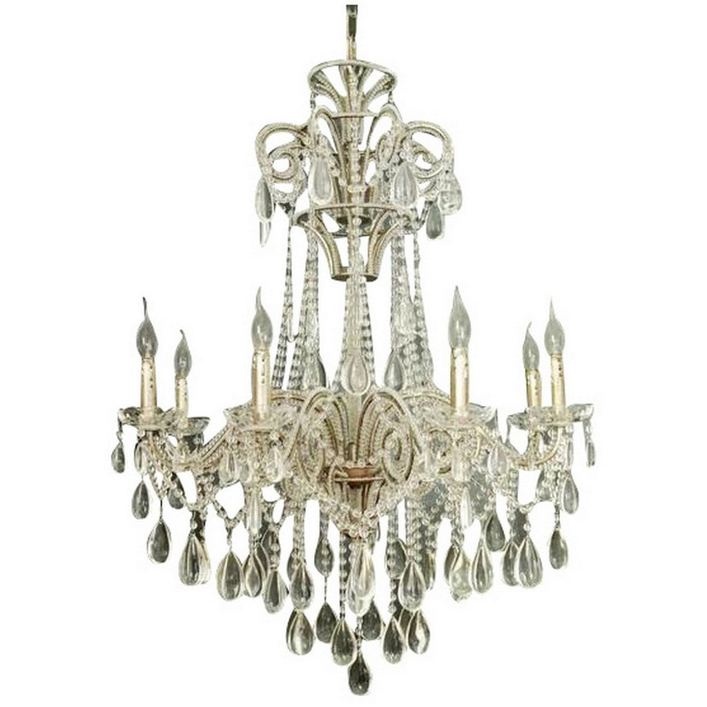 Antique Silver Chandelier Luxe Light RRL4033 - Oak Furniture Store