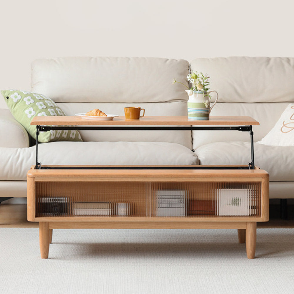Anzio Natural Solid Oak Lift-Top Coffee Table