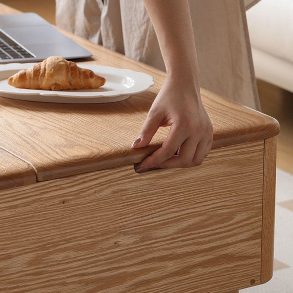 Anzio Natural Solid Oak Lift-Top Coffee Table