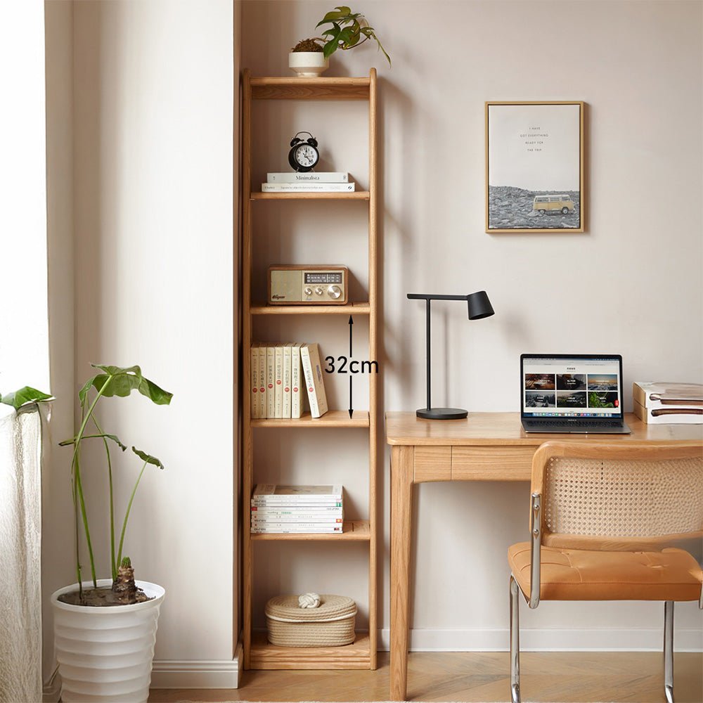 Apolda Natural Solid Oak Open - Shelf Bookcase | Oak Furniture Store