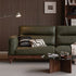 Arcevia Natural Solid Walnut Genuine Leather Sofa